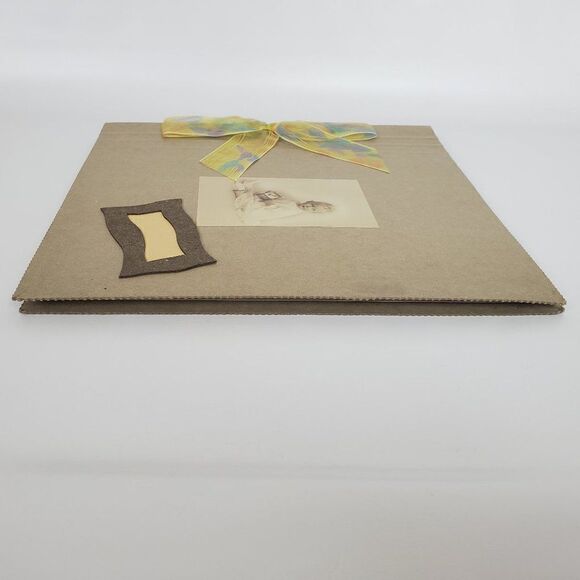 Vintage Handmade in Paris France Recycled Paper Scrapbook Photo Album Ribbon - Picture 11 of 12